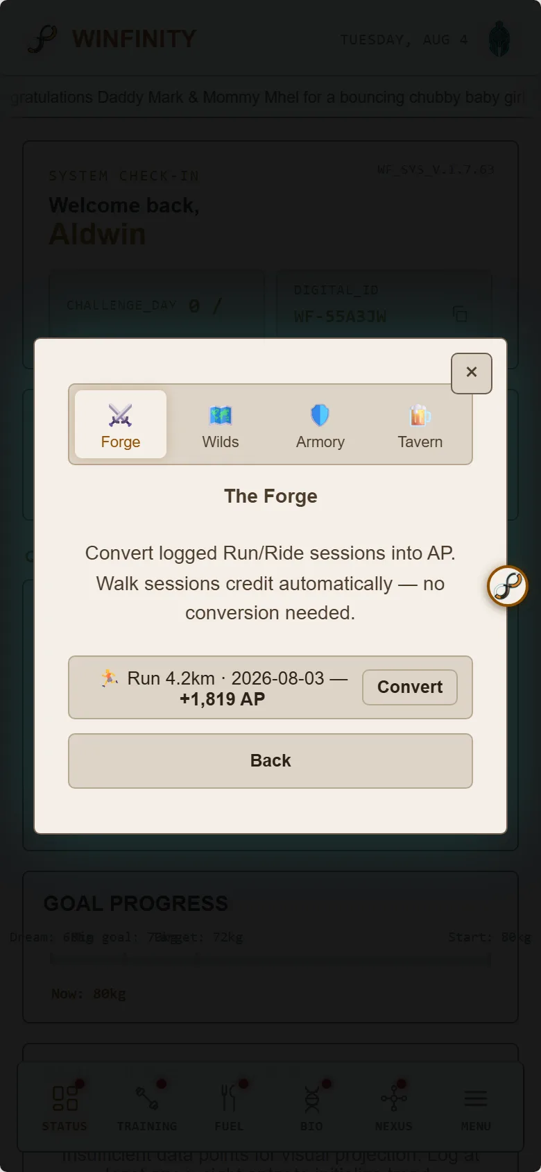 Forge tab